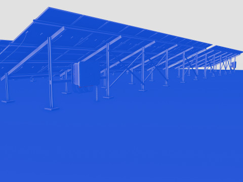 5 in 1 Solar Energy Structures 3D Model