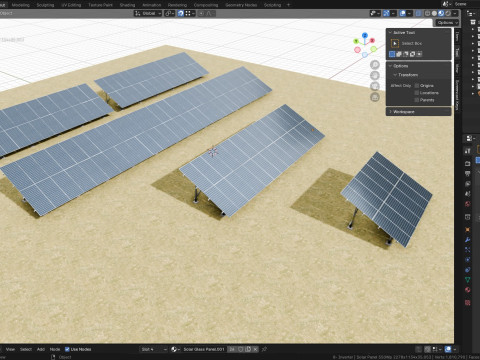 5 in 1 Solar Energy Structures 3D Model