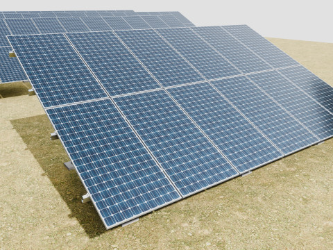 5 in 1 Solar Energy Structures 3D Model
