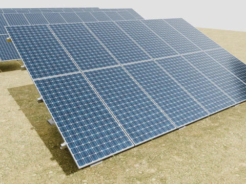 5 in 1 Solar Energy Structures 3D Model