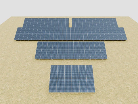 5 in 1 Solar Energy Structures 3D Model