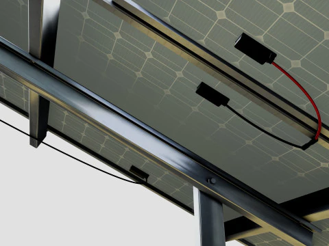 5 in 1 Solar Energy Structures 3D Model