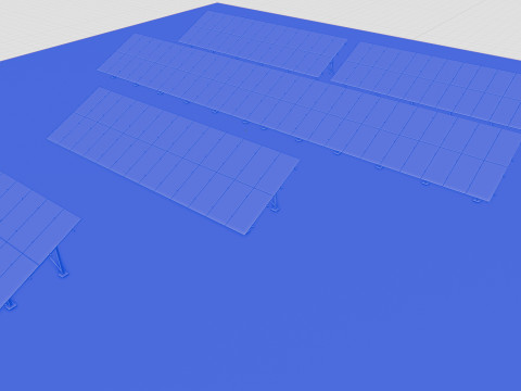 5 in 1 Solar Energy Structures 3D Model