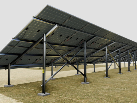 5 in 1 Solar Energy Structures 3D Model