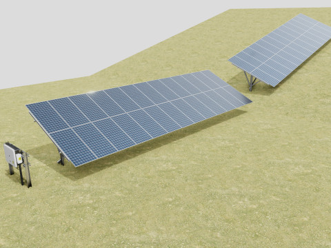 Single Column Solar Construction Type-3 3Dモデル