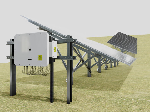 Single Column Solar Construction Type-3 3Dモデル