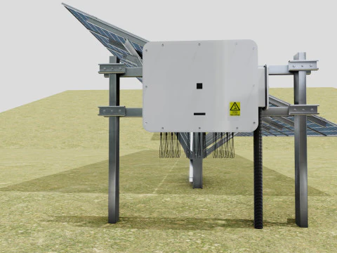 Costruzione solare a colonna singola tipo-3 Modello 3D