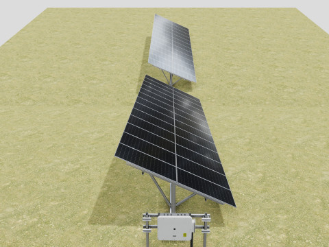 Single Column Solar Construction Type-3 3Dモデル