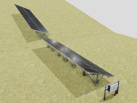 Costruzione solare a colonna singola tipo-3 Modello 3D
