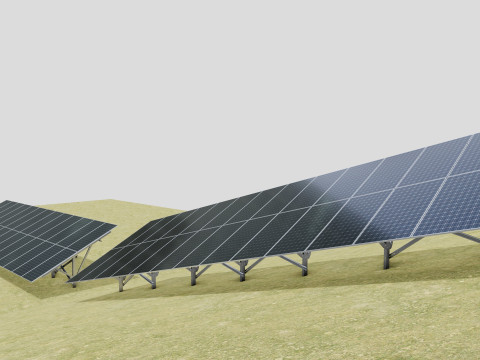 Single Column Solar Construction Type-3 3Dモデル