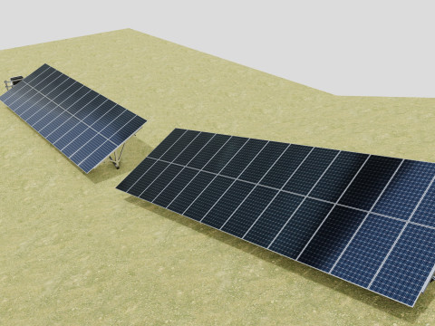 Single Column Solar Construction Type-3 3Dモデル