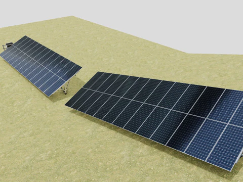 Costruzione solare a colonna singola tipo-3 Modello 3D