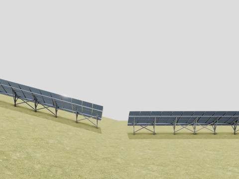 Single Column Solar Construction Type-3 3Dモデル