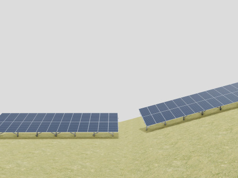 Single Column Solar Construction Type-3 3Dモデル