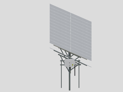 Single Column Solar Construction Type-3 3Dモデル