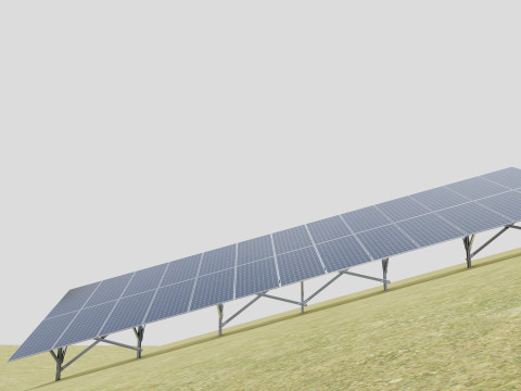 Single Column Solar Construction Type-3 3Dモデル
