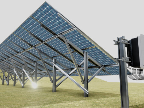 Single Column Solar Construction Type-3 3Dモデル