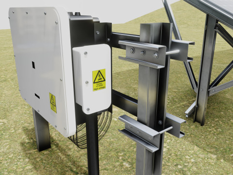 Single Column Solar Construction Type-3 3Dモデル