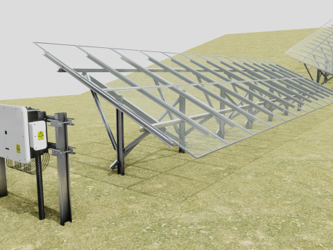 Single Column Solar Construction Type-3 3Dモデル
