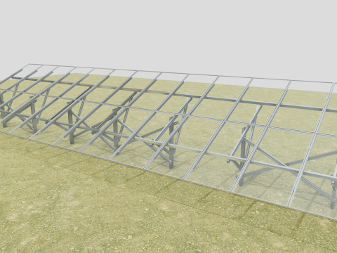 Single Column Solar Construction Type-3 3Dモデル