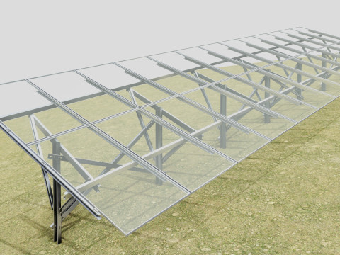 Single Column Solar Construction Type-3 3Dモデル