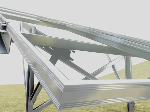 Costruzione solare a colonna singola tipo-3 Modello 3D