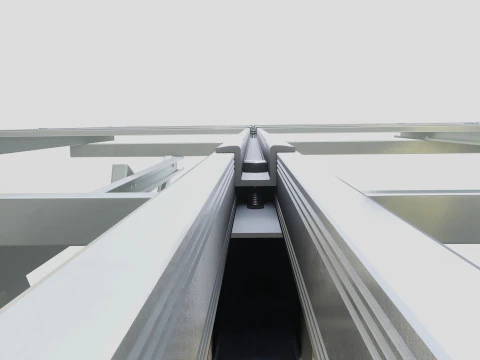 Costruzione solare a colonna singola tipo-3 Modello 3D