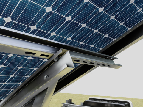 Single Column Solar Construction Type-3 3Dモデル