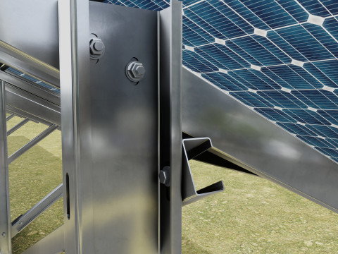 Single Column Solar Construction Type-3 3Dモデル