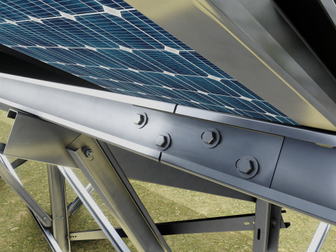 Single Column Solar Construction Type-3 3Dモデル