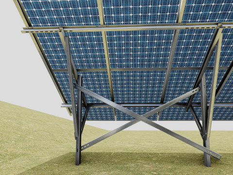 Single Column Solar Construction Type-3 3Dモデル