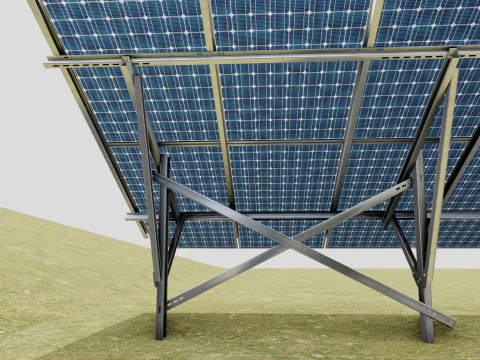 Costruzione solare a colonna singola tipo-3 Modello 3D