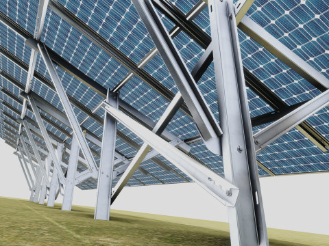Single Column Solar Construction Type-3 3Dモデル