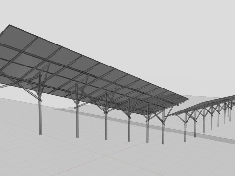 Single Column Solar Construction Type-3 3Dモデル