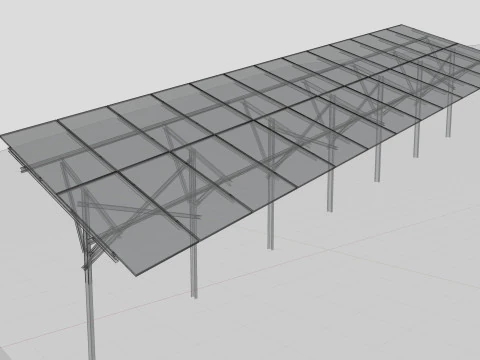 Costruzione solare a colonna singola tipo-3 Modello 3D