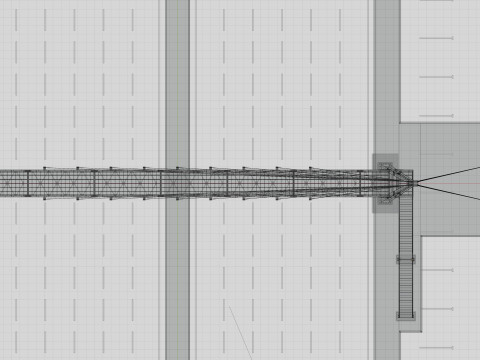 Rope Tension Pedestrian Overpass 3D Model