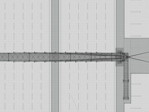 Rope Tension Pedestrian Overpass 3D Model