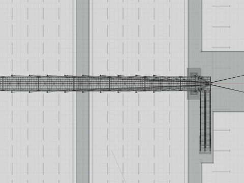 Rope Tension Pedestrian Overpass Escalator 3Dモデル