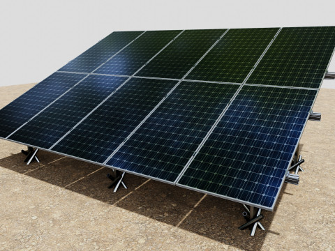 Lightweight Ground Solar Construction Type-1 3D Model