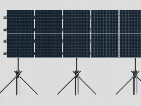 Lightweight Ground Solar Construction Type-1 3D Model