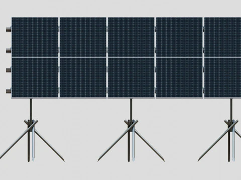 Lightweight Ground Solar Construction Type-1 3D Model