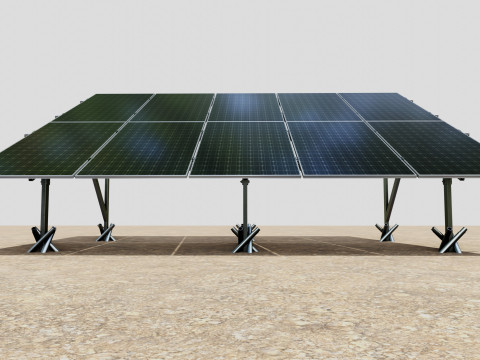 Lightweight Ground Solar Construction Type-1 3D Model