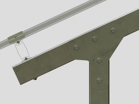 Lightweight Ground Solar Construction Type-1 3D Model