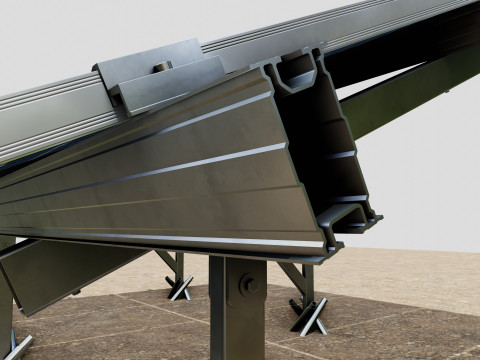 Lightweight Ground Solar Construction Type-1 3D Model