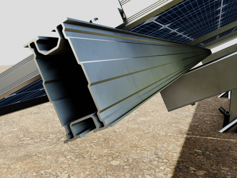 Lightweight Ground Solar Construction Type-1 3D Model