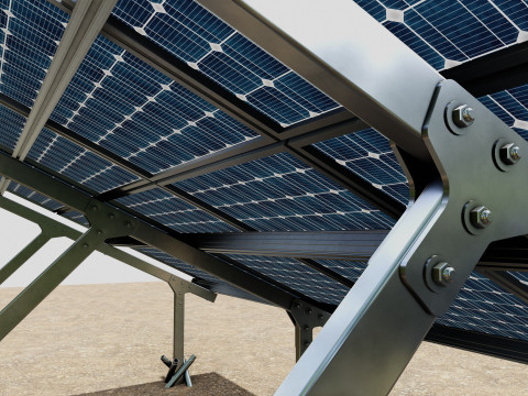 Lightweight Ground Solar Construction Type-1 3D Model