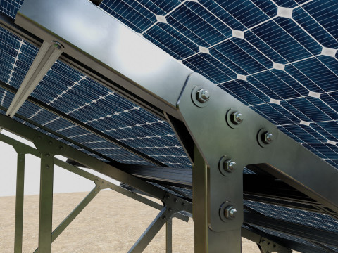 Lightweight Ground Solar Construction Type-1 3D Model