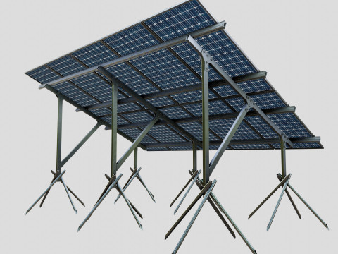 Lightweight Ground Solar Construction Type-1 3D Model