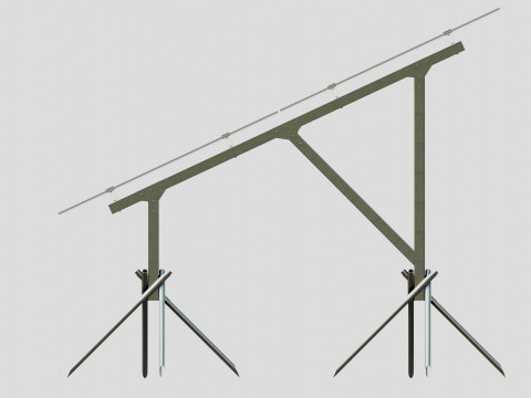 Lightweight Ground Solar Construction Type-1 3D Model