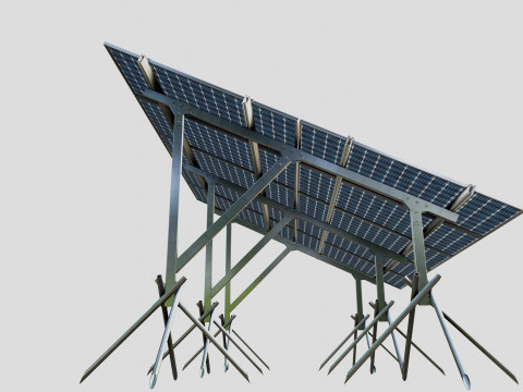 Lightweight Ground Solar Construction Type-1 3D Model